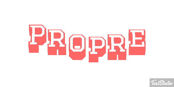 Propre Text effect