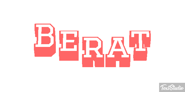 Berat Text effect