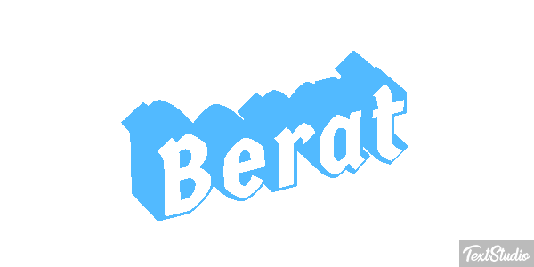 Berat Text effect