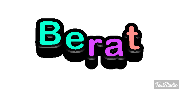 Berat Text effect