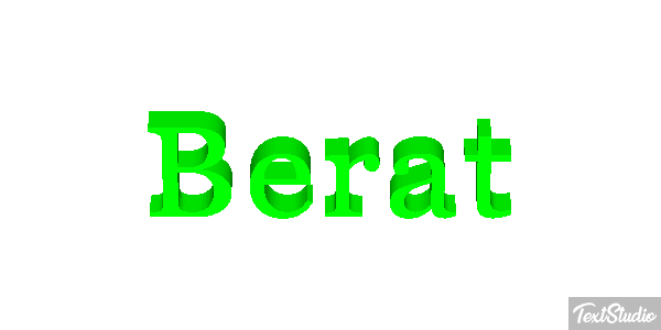 Berat Text effect