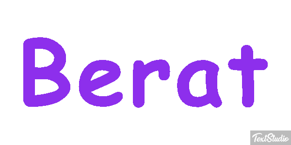 Berat Text effect