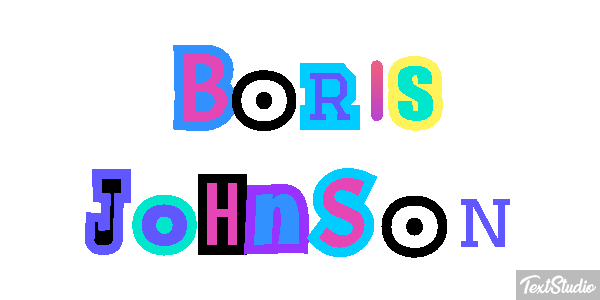 Boris Johnson Text effect
