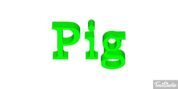 Pig Text effect