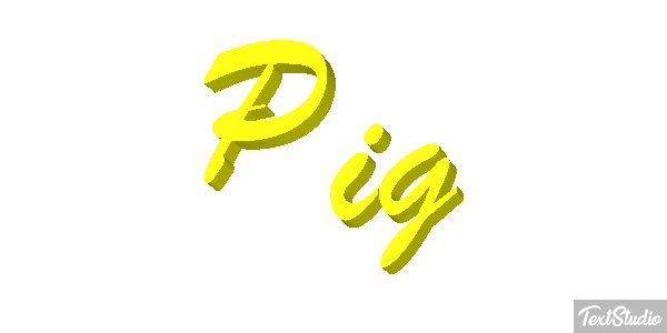 Pig Text effect