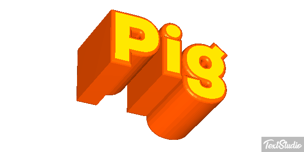 Pig Text effect
