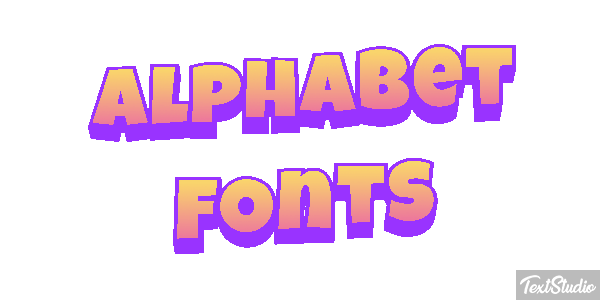 Alphabet Fonts Text effect