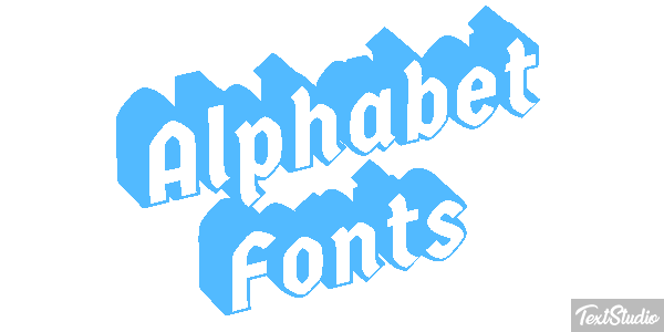 Alphabet Fonts Text effect