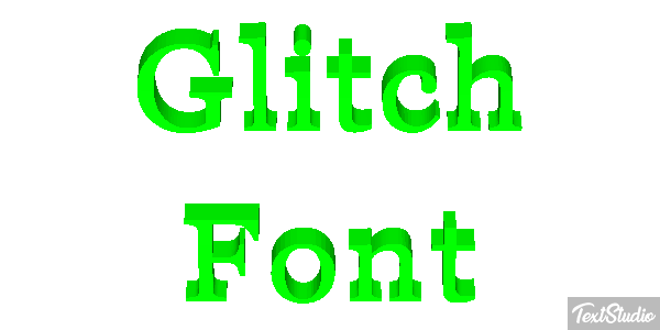 Glitch Font Texteffekt