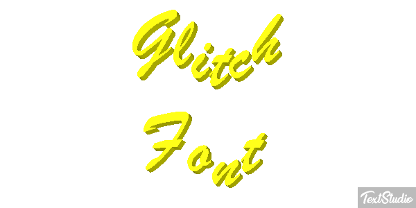 Glitch Font Texteffekt