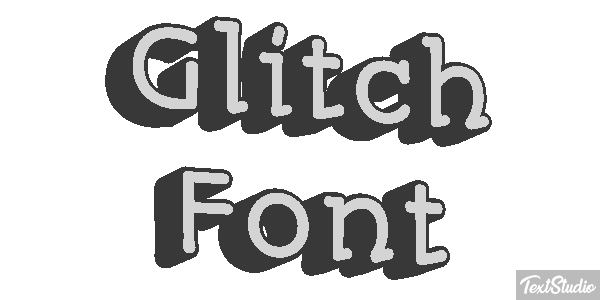 Glitch Font Texteffekt