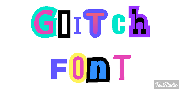 Glitch Font Texteffekt
