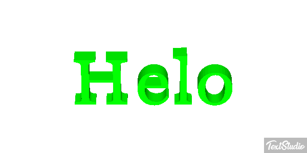 Helo Effet de texte