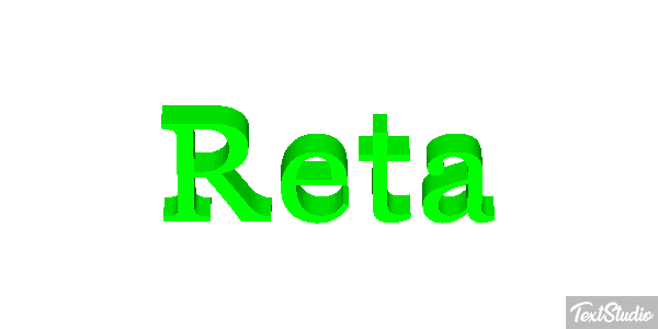 Reta Efeito do texto