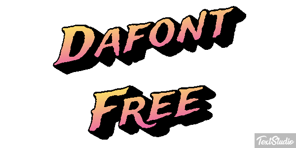 Dafont Free Text effect
