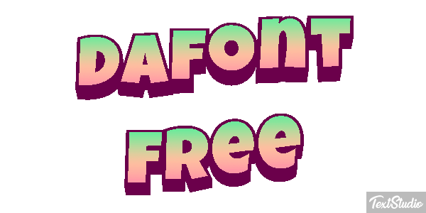 Dafont Free Text effect