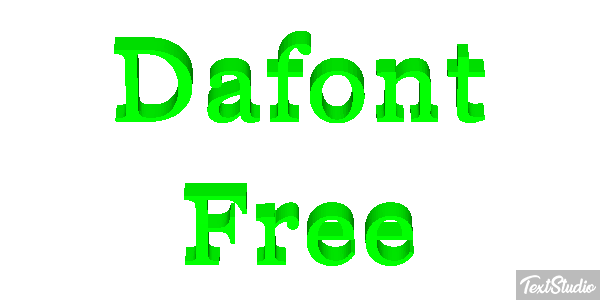 Dafont Free Text effect