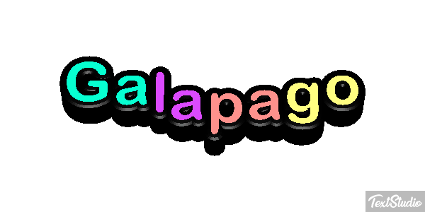 Galápago Efeito do texto