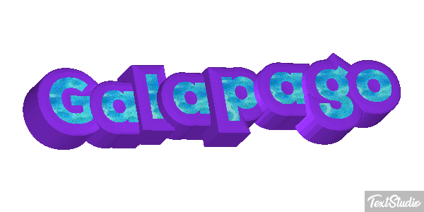 Galápago Efeito do texto