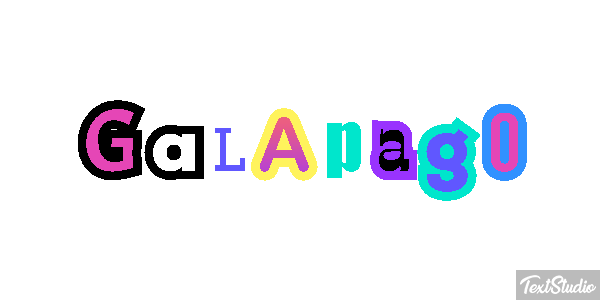 Galápago Efeito do texto