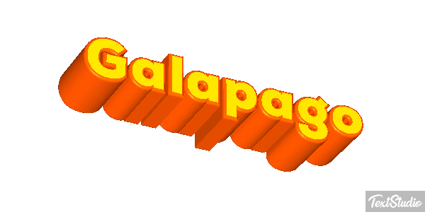 Galápago Efeito do texto