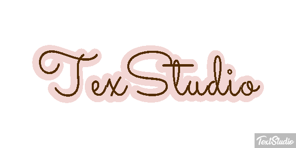 TexStudio Efekt tekstowy