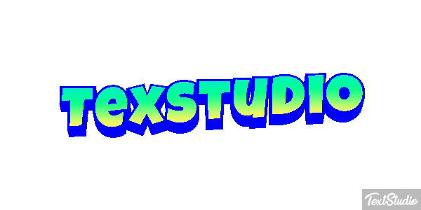 TexStudio Efekt tekstowy