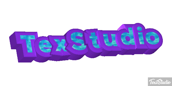 TexStudio Efekt tekstowy