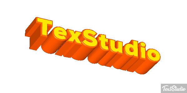 TexStudio Efekt tekstowy
