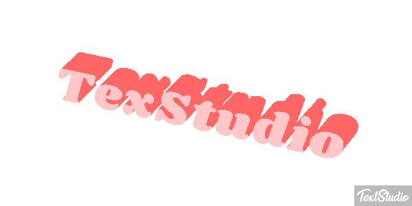 TexStudio Efekt tekstowy