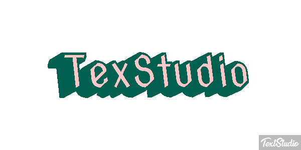TexStudio Efekt tekstowy