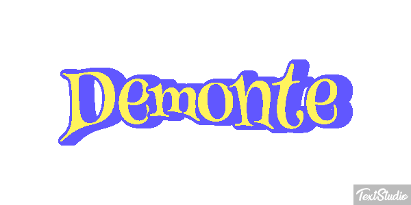 Demonte Text effect