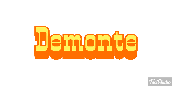 Demonte Text effect