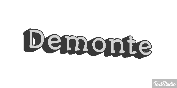 Demonte Text effect