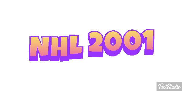 NHL 2001 Text effect