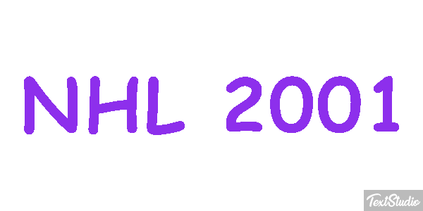NHL 2001 Text effect