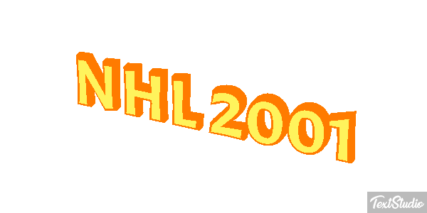 NHL 2001 Text effect