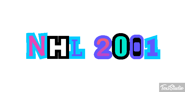 NHL 2001 Text effect