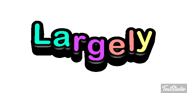 Largely Efeito do texto