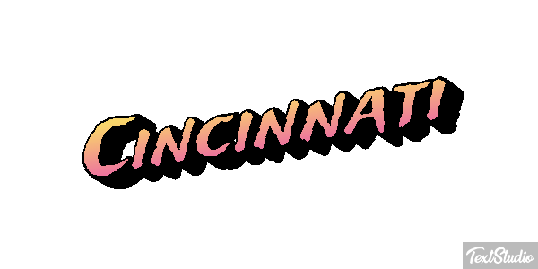 Cincinnati Текстовый эффект