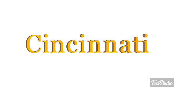 Cincinnati Текстовый эффект