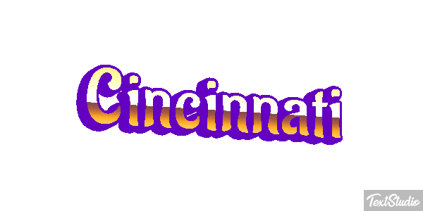 Cincinnati Текстовый эффект