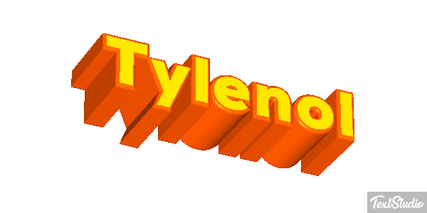 Tylenol Text effect