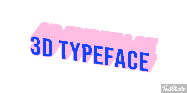 3d Typeface Efeito do texto