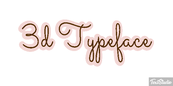 3d Typeface Efeito do texto