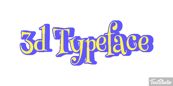 3d Typeface Efeito do texto