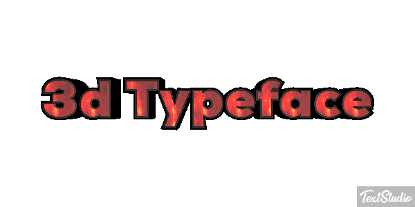 3d Typeface Efeito do texto