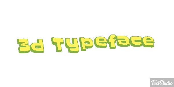 3d Typeface Efeito do texto
