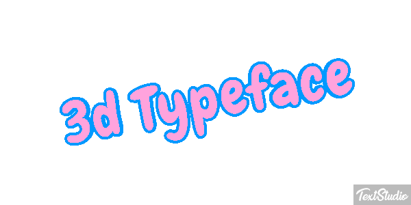 3d Typeface Efeito do texto