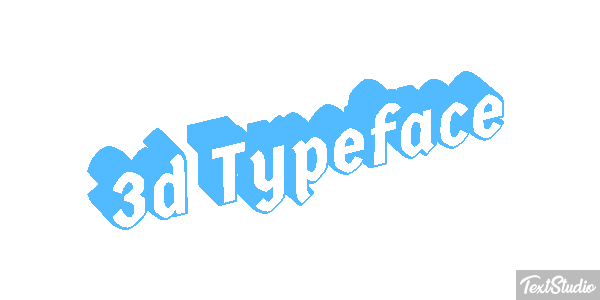 3d Typeface Efeito do texto